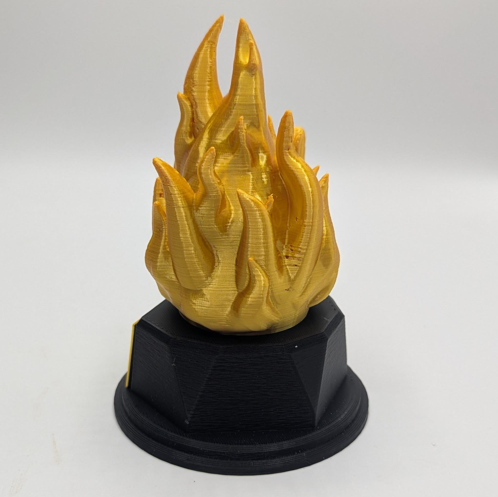 Personalised Fire Trophy, Fire Shape Gift, Fire Award Gift, Fire Fighter Trophy, Custom Trophy Gift, On Fire Trophy, On Fire Award Gift