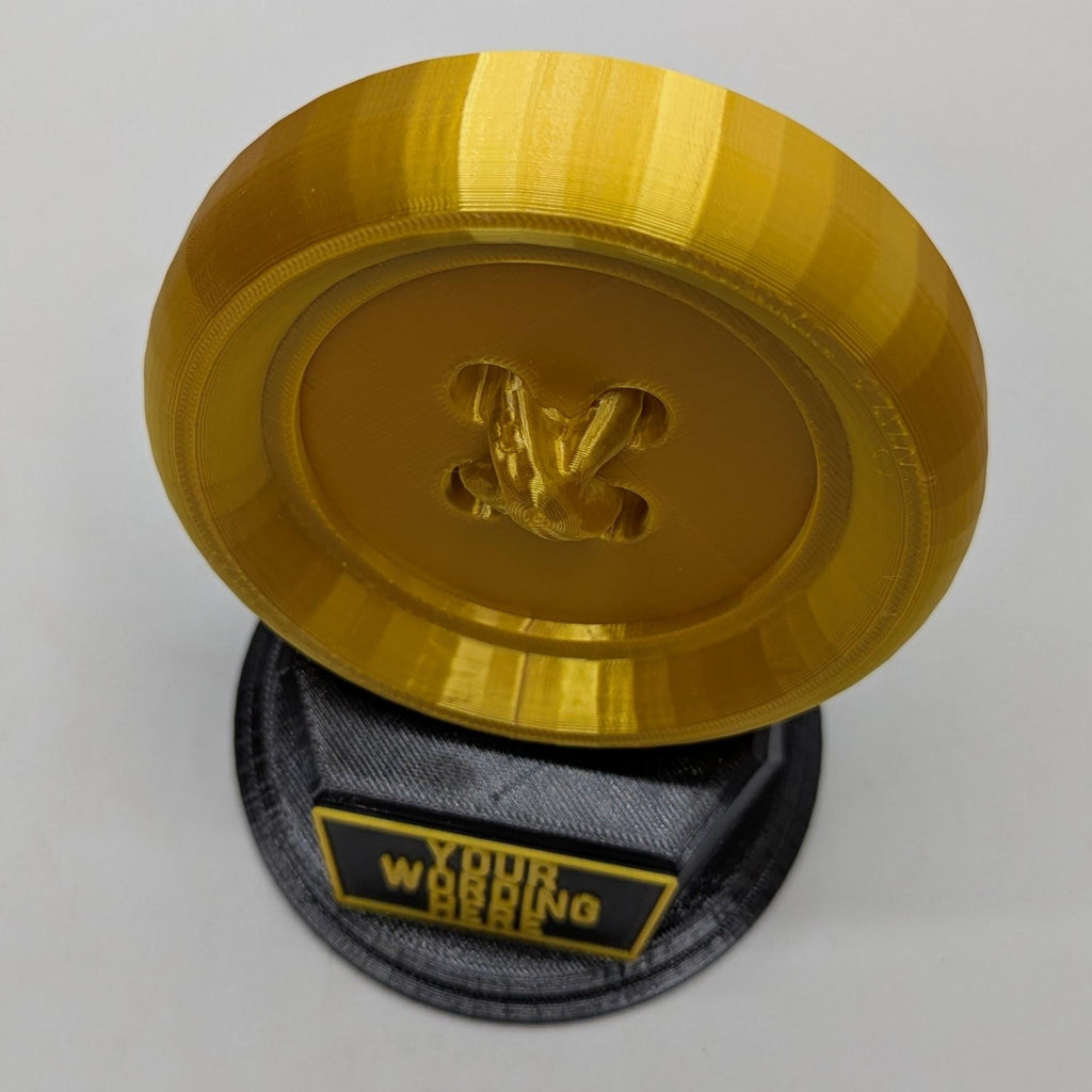 Personalised Clothes Button Trophy, Sewing Award, Custom Trophy, Sewing Lover, Button Award Gift, Button Trophy Gift, Button, Office Trophy