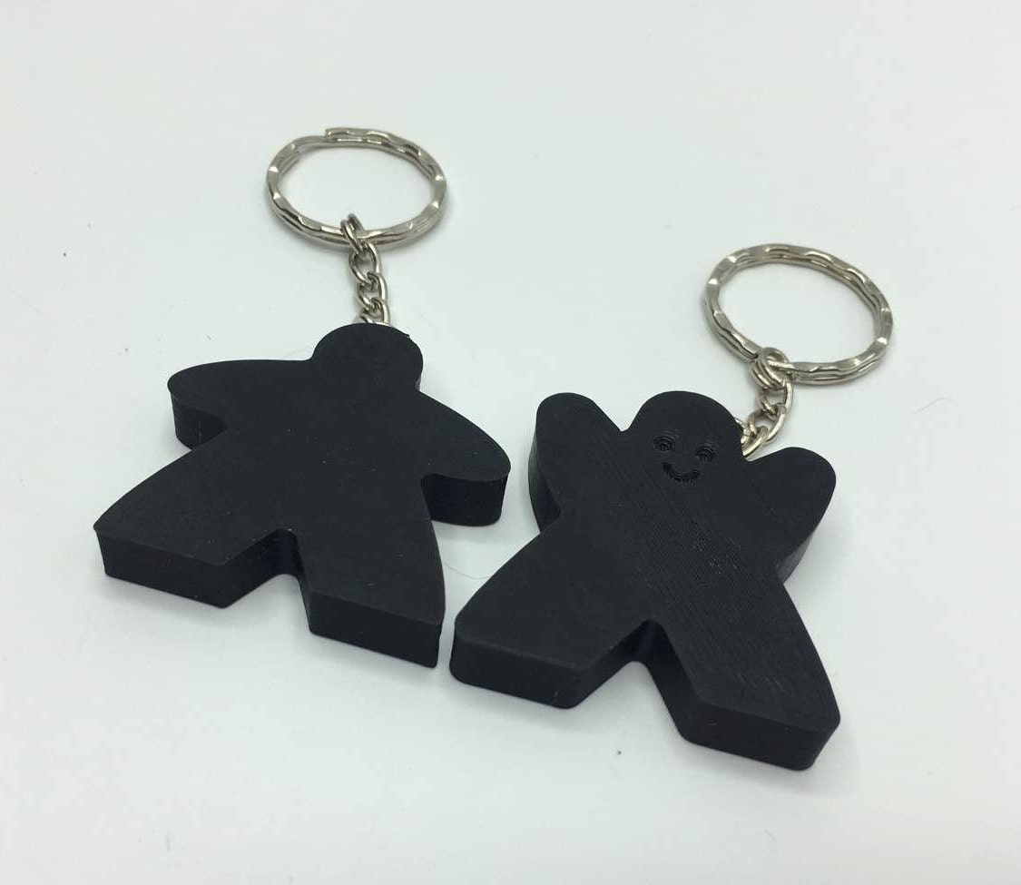 Meeples Keyring, Meeple Bag Tag, Meeple Shape Gift, Meeple Board Game Gift, Under 5 Pound, Meeple Face Keyring, Meeple Face Bag Tag, Meeple