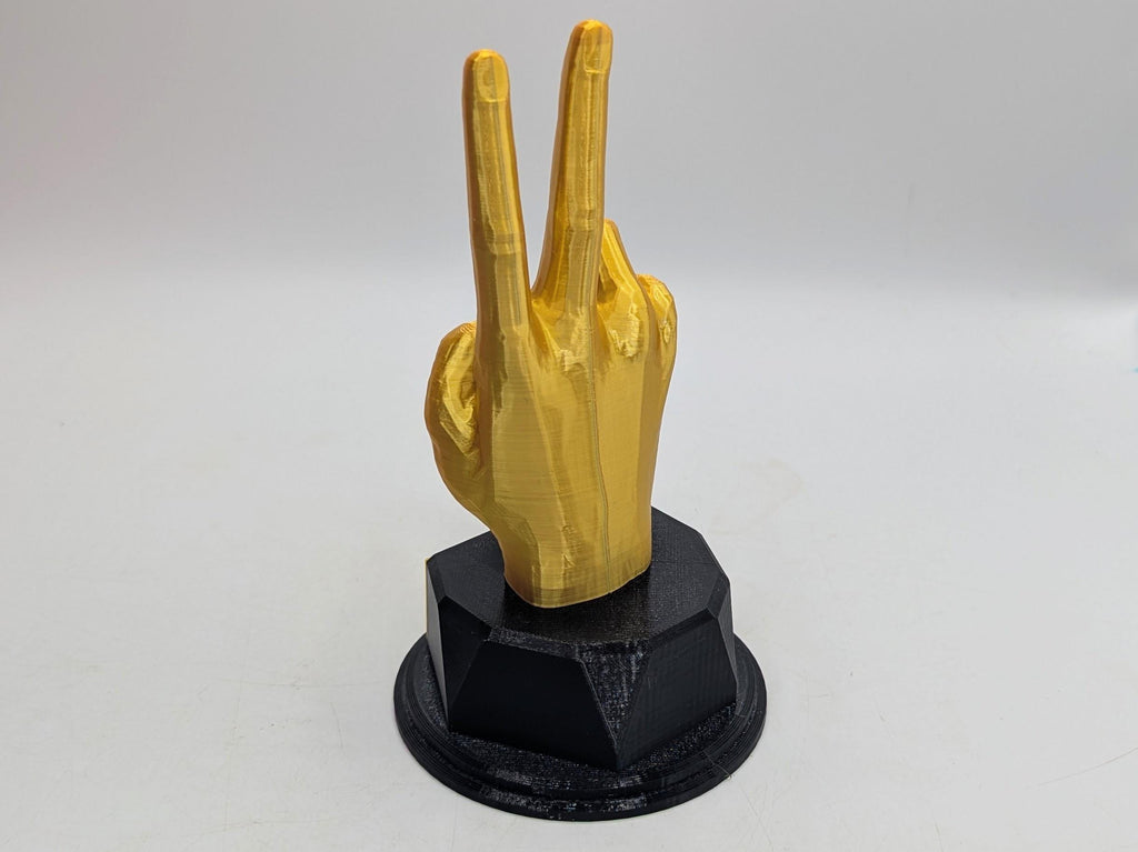 Personalised Peace Sign Trophy, Peace Sign Award, Gift for friend Joke Award, Personalised Trophy Award, Custom Peace Sign Award, Peace Sign