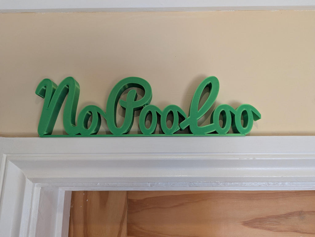No Poo Loo Door Sign, Toilet Door Topper, Toilet Door Sign, Bathroom Door Sign, Custom Door Sign, Restroom Door Sign, Quirky Door Sign