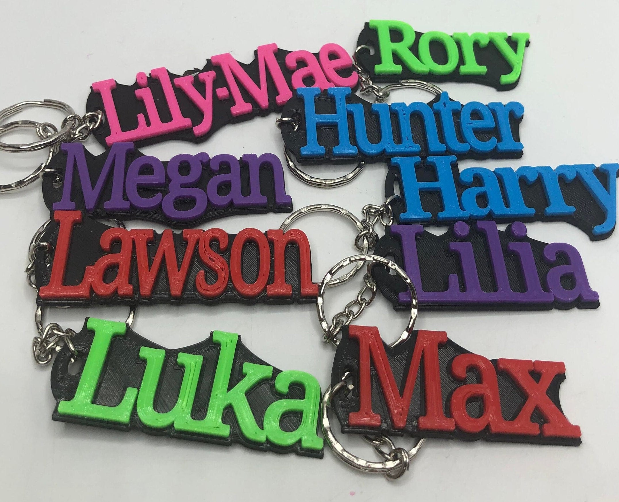 Personalised Name Keyring, Personalised Bag Tag, Party Bag Fillers, School Bag Tag, Back to School, School Leavers Gifts, Name Gift Keyring