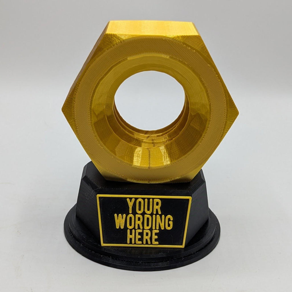 Personalised Nut Trophy, Custom Trophy Gift, Builder Trophy Gift, Mechanic Trophy Gift, Best Mechanic Award, Mechanic Gift, Engineer Award