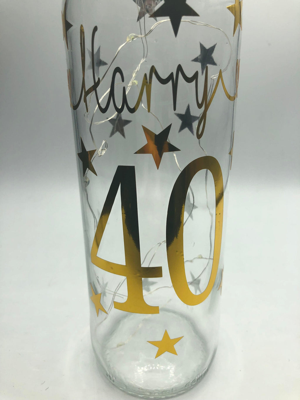 Personalised Light up Bottle, Milestone Birthday, 18th Birthday, 21st Birthday, 30th Birthday, 40th Birthday, 50th Birthday, For Her / Him