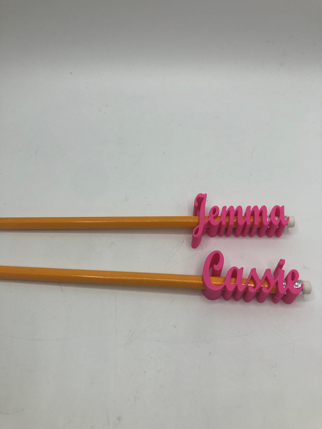 Personalised Script Pencil Topper / Party Bag Filler / Gift for Teachers / Gift for Office Staff / Under 5 Pound / Pencil Topper with Pencil
