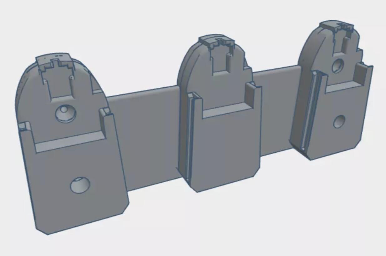 Triple Battery Wall Mount for BOSCH 18V PBA W-B Power4all Batteries / Storage Holder Fits three of Bosch's new Power4all System tool batteries.