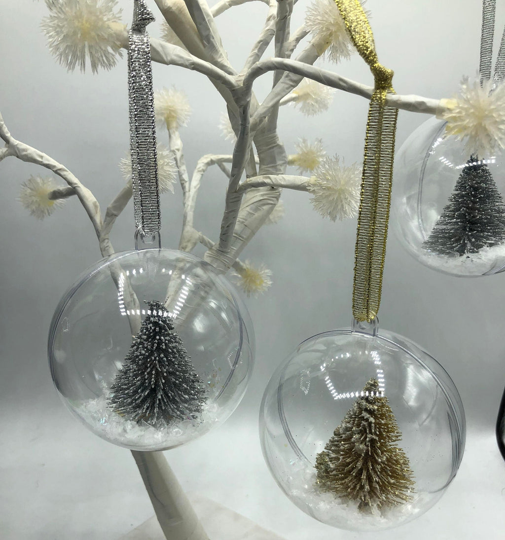 Personalised Glitter Tree Snow Globe Christmas Bauble / Tree Personalised Decoration / Name Bauble / Personalised Christmas Ornament Gift