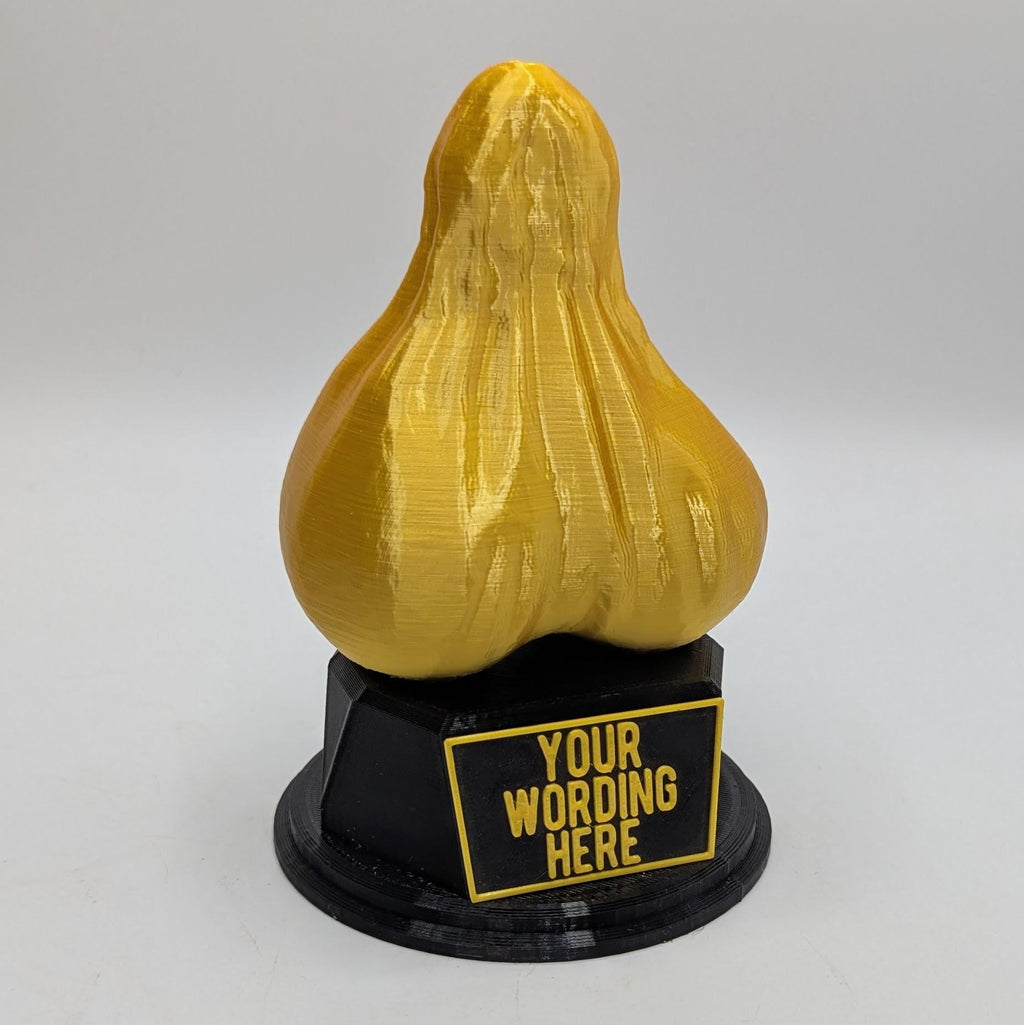 Personalised Ballsack Trophy, Ballsack Shape Gift, Ballbag Award Gift, Ballbag Joke Gift, Custom Trophy Award, Biggest Ballsack Award Gift