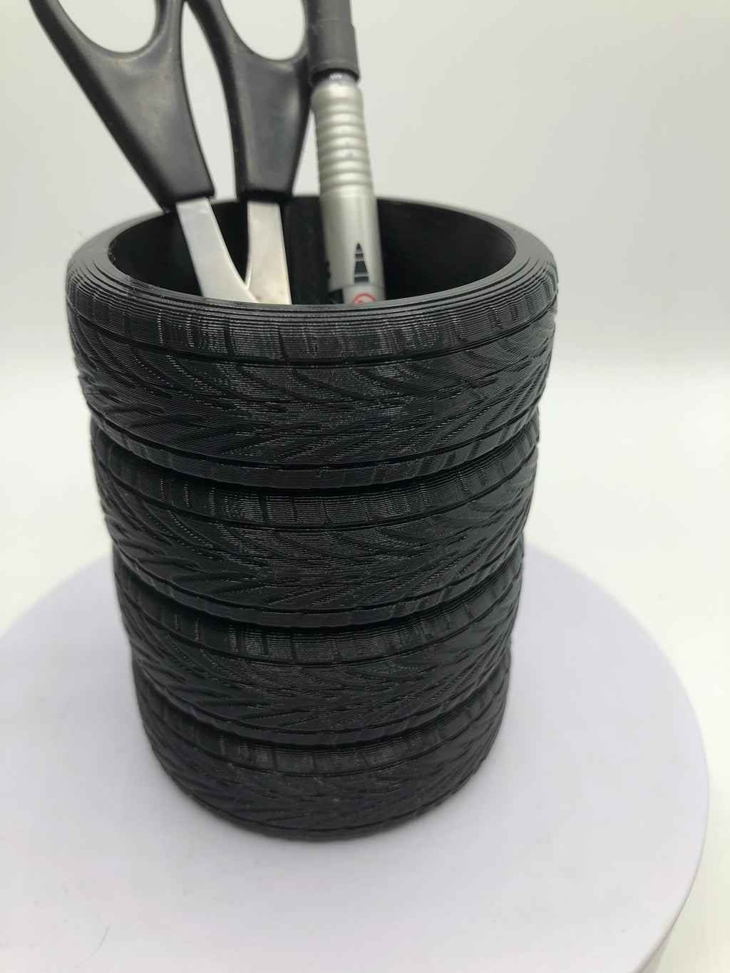 Stacked Tyres Pen Pot / Tyre Pen Holder / Mechanic Gift / Desk Tidy / Wheels Pot / Desk Organsier / Tyre Desk Tidy / Gift for Mechanics