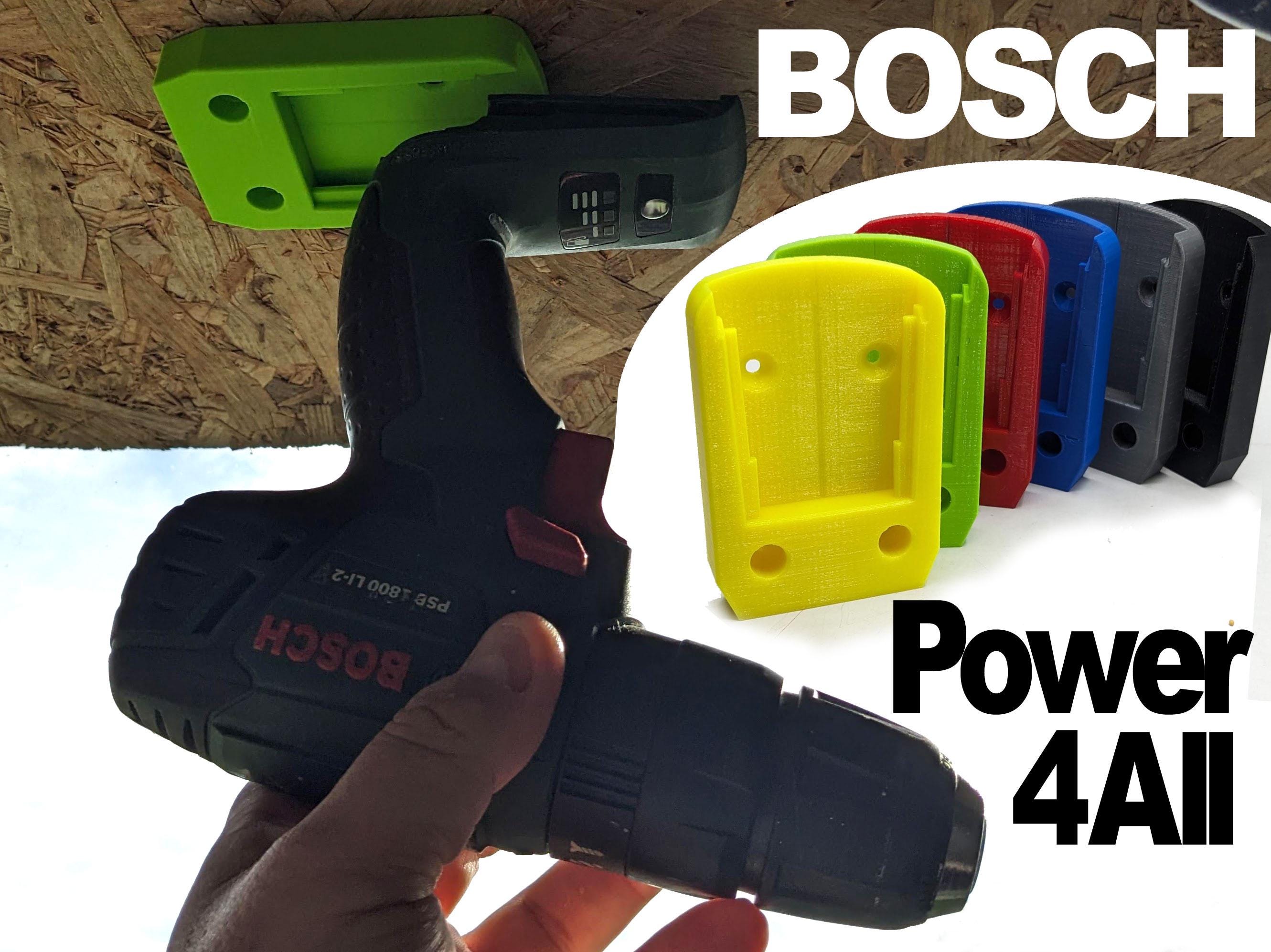 Tool Drill Mount for BOSCH 18V PBA W-B Power4all for Garage / Workshop / Van