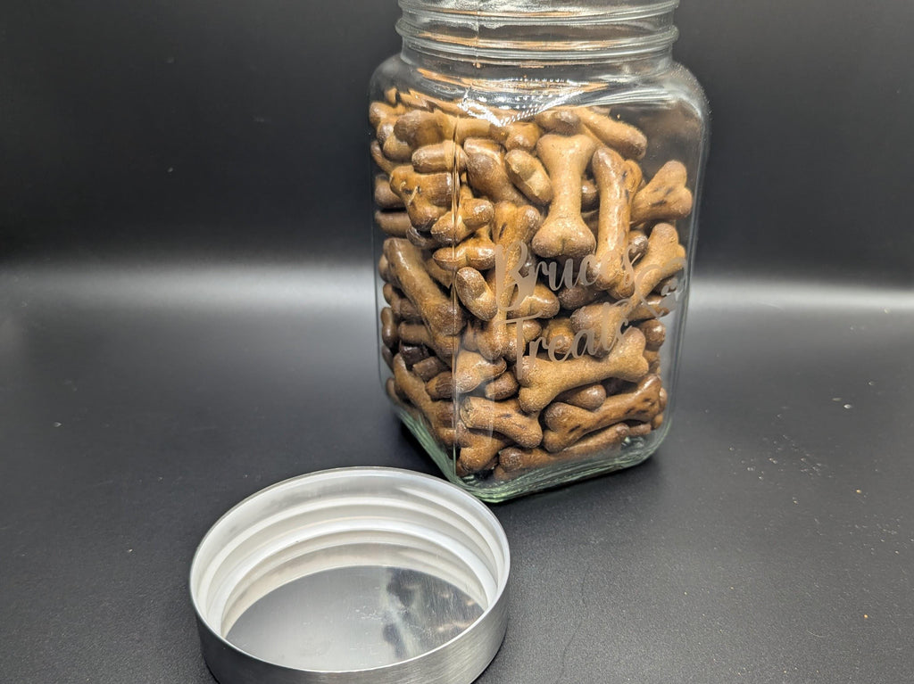 Personalised Dog Treat Jar, Etched Dog Treat Jar, New Puppy Treat Jar, Puppy Pack Treat Jar, Gift for Dog Owner, Dog Treat Storage, Dog Gift
