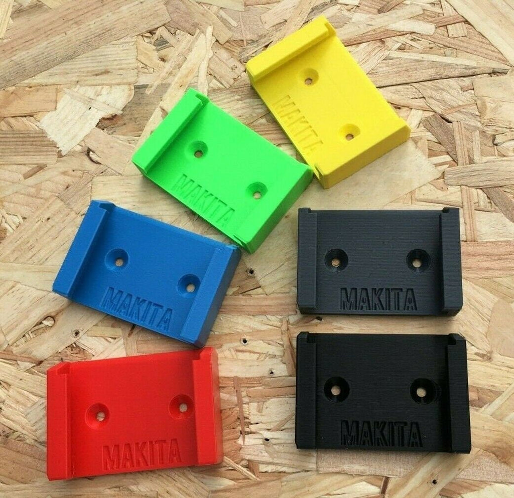Battery Wall Mini Mount for Makita 18v Batteries (Qty:1) / Compatible Battery Storage Holder for Shed, Van or Workshop / Makita 18v Mount