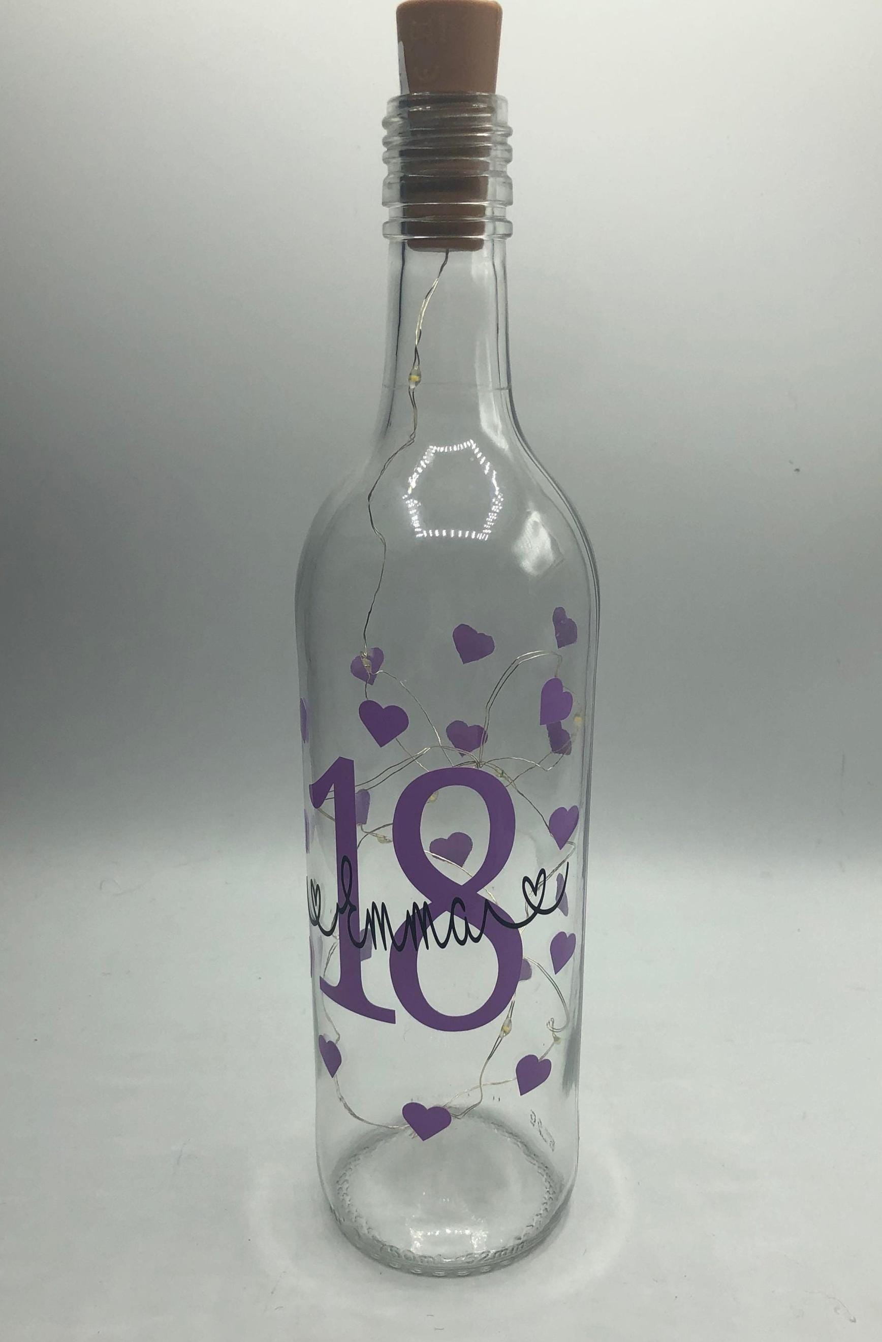 Personalised Star Light Up Bottle, Light Up Bottle, Milestone Birthday, Gift for her, Special Birthday Gift, 18th Gift, 21st Gift, 30th Gift