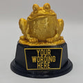 Personalised Toad Trophy, Kiss A Toad Trophy, Golden Toad Award, Custom Trophy, Toad Gift , Funny Trophy, Toad Lover Gift, Office Trophy