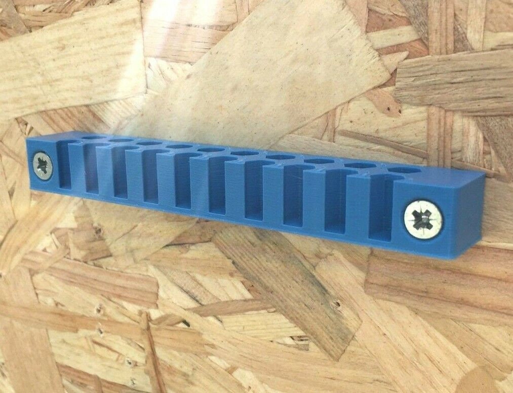 1/4" Hex Shank Screwdriver Bit Holder Storage / 1/4" Hex Bit Holder / Shed Van Workshop -20 bit holder / Hex Screwdriver Bit Storage / Hex