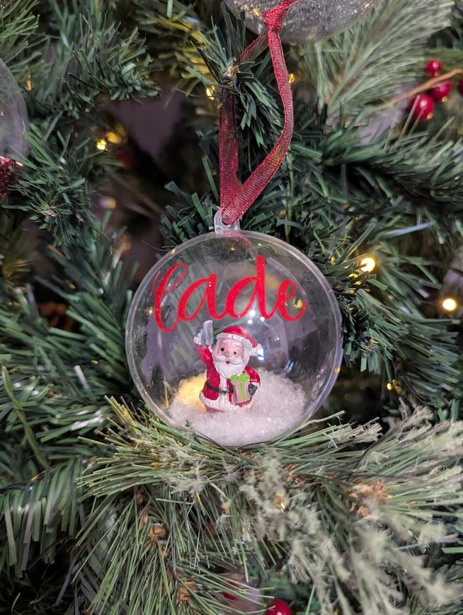 Personalised Santa Bauble, Christmas Bauble, First Christmas, Personalised Tree Decoration, Custom Bauble, Christmas Gift, Father Christmas