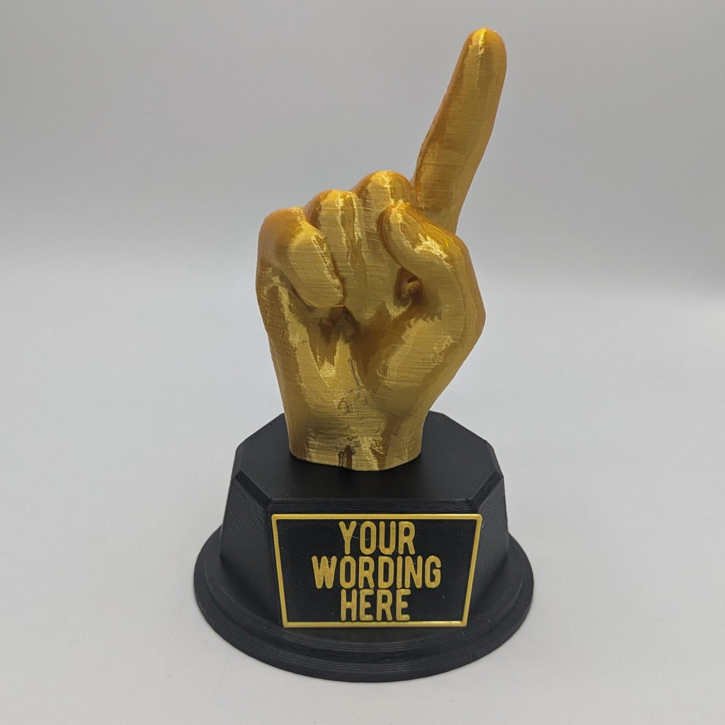 Personalised Pointy Finger Trophy, Finger Trophy, Index Finger Trophy, Joke Finger, Pointing Trophy, Office Award, Gift to friend Joke Award