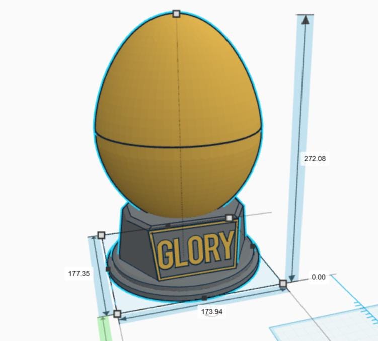 Personalised Golden Egg Trophy, Large Fillable Egg Award, Good Egg Award, Best Employee, Custom Trophy, Golden Goose Egg Award, Eggcellence