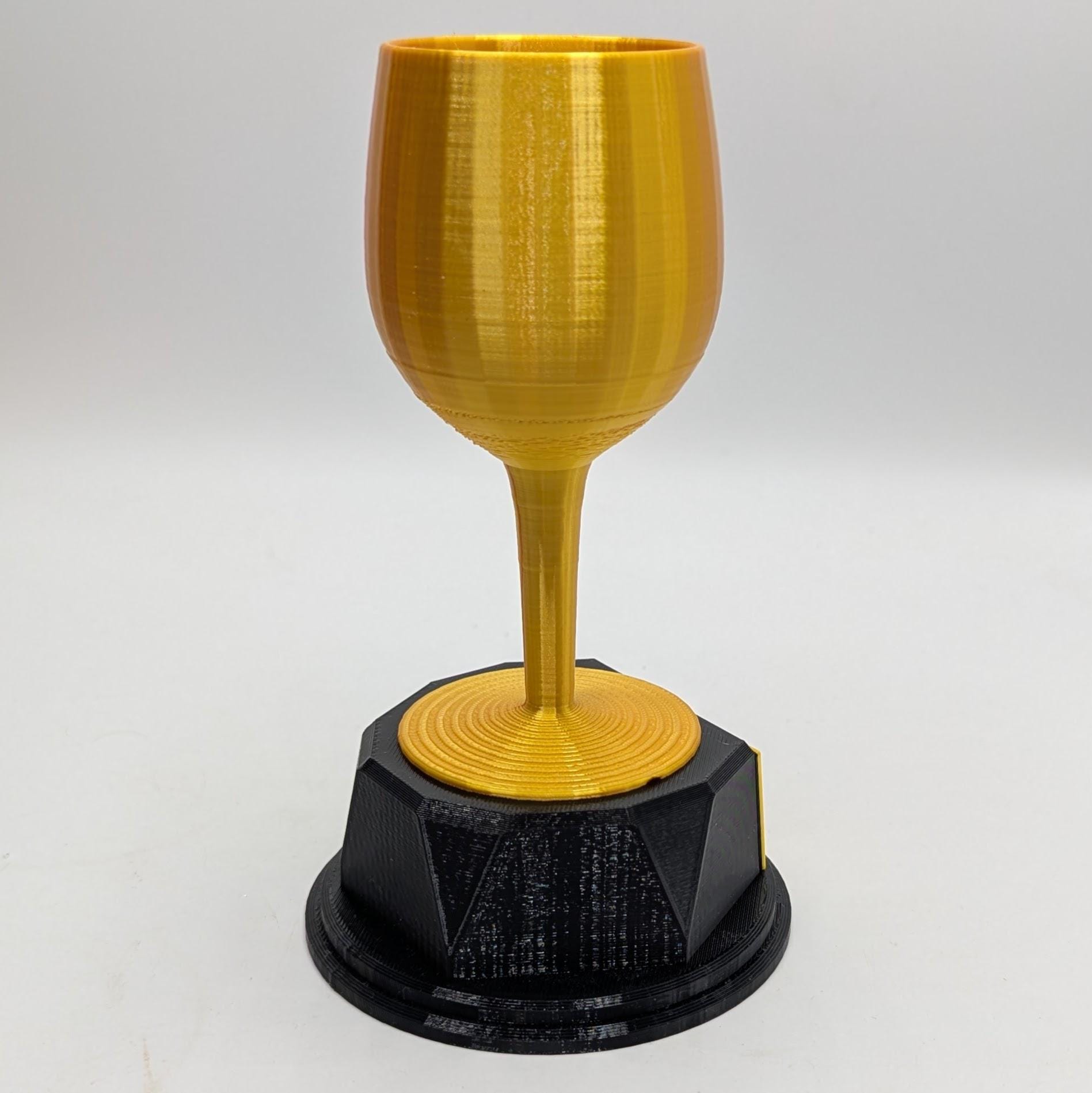 Personalised Wine Glass Trophy, Best Wine Trophy, Wine Lover Trophy, Novelty Office Trophy, Biggest Drinker Award, Custom Trophy Wine Award