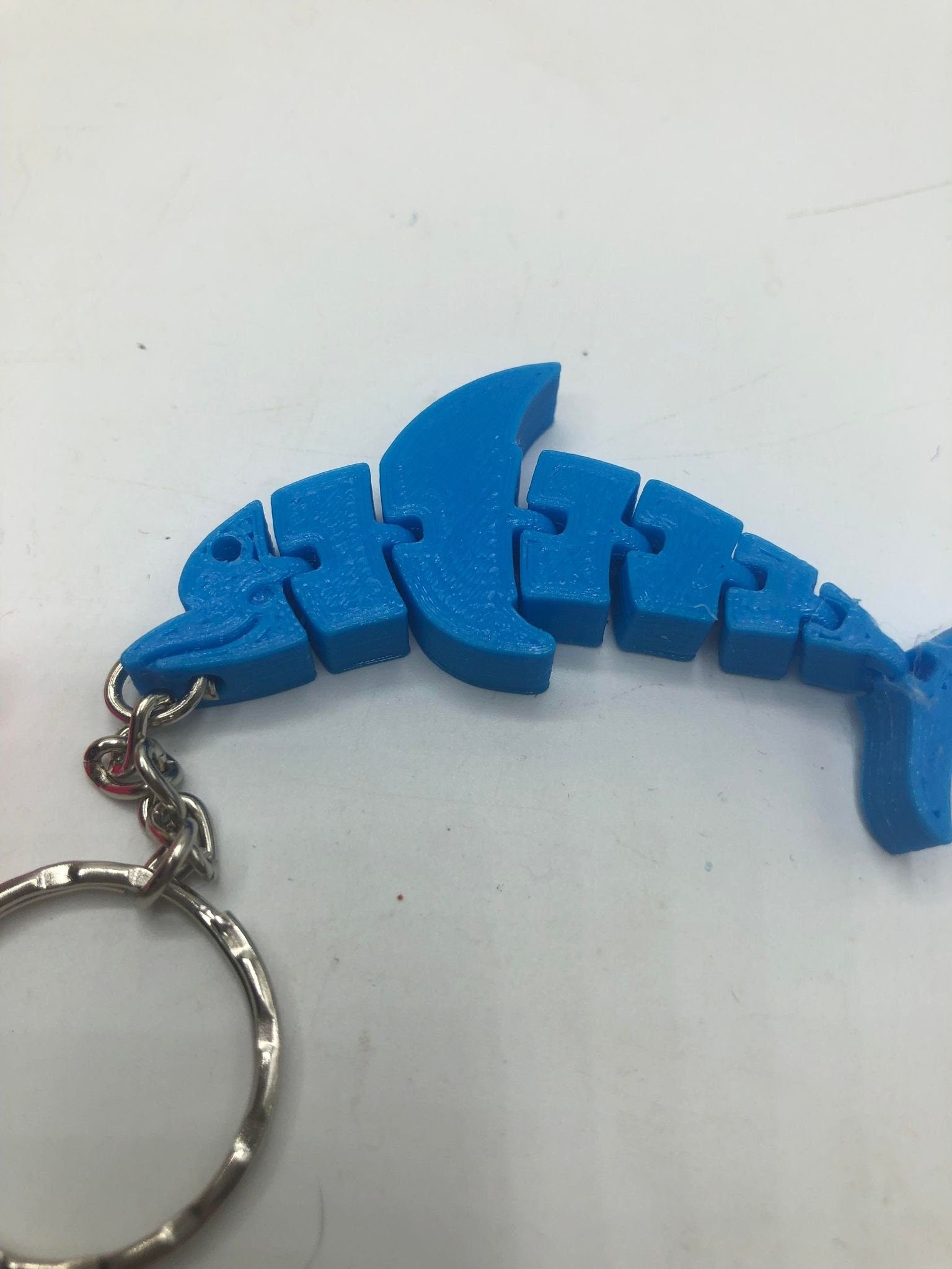 Flexible Dolphin Keyring, Dolphin Shaped Keyring, Articulated Dolphin, Flexible Bendy Dolphin Bag Tag, Sealife Keyring, Under 5 Pound Gift