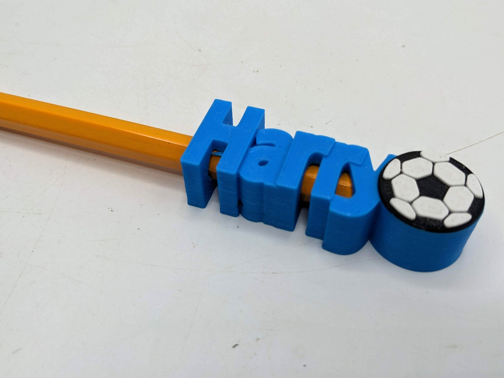 Personalised Football Pencil Toppers / Party Bag Fillers / Football Gift / Football Party Gift / Under 5 Pounds / Pencil Topper with Pencil