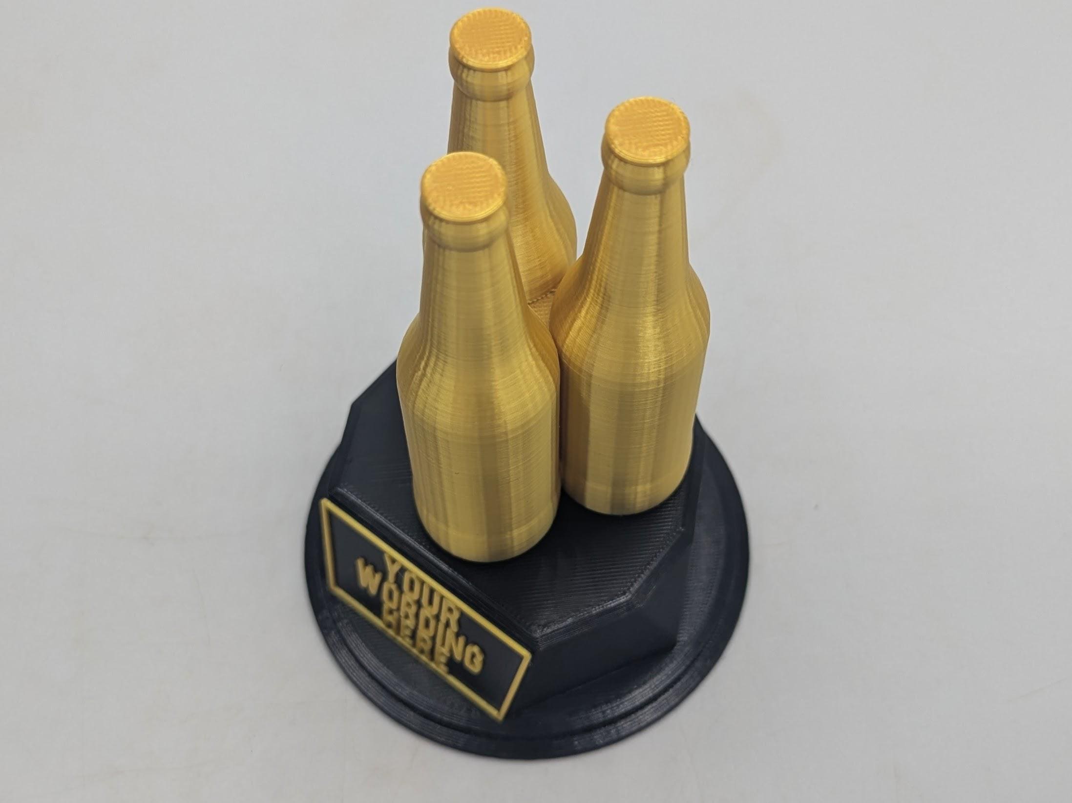 Personalised Beer Trophy, Beer Bottle Award, Beer Lover Gift, Drinker Award, Personalised Dad Beer Trophy, Ale Drinker Award, Beer Gift