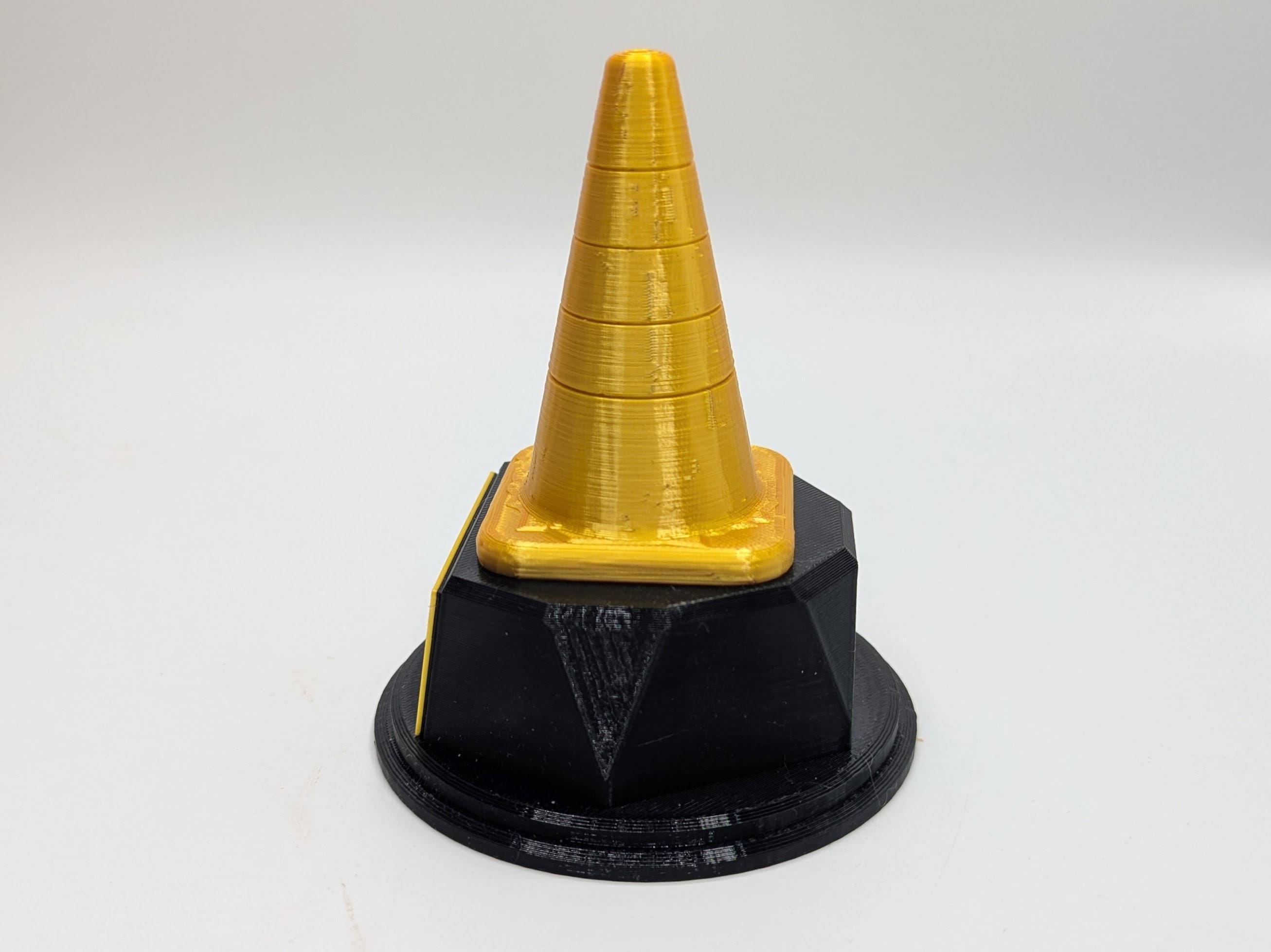 Personalised Cone Trophy, Cone Shape Gift, Cone Award Gift, Traffic Trophy, Builder Award Trophy, DIY Trophy Gift, Police Award, Cone Trophy