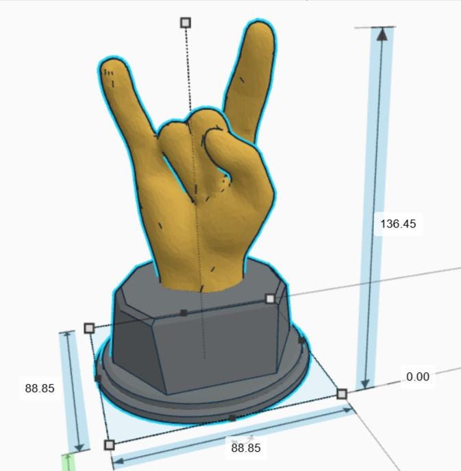 Personalised Rock Fingers Trophy, You Rock Trophy, Rock Hand Award, Custom Rock Lover Gift, Rock On Award, Rock Star Award, Rock Star Trophy