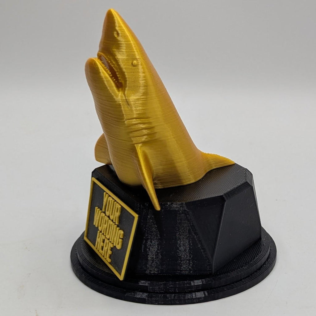Personalised Shark Trophy, Great White Shark, Custom Trophy Gift, Funny Shark Award Gift, Office Trophy, Biggest Shark Trophy, Shark Lover