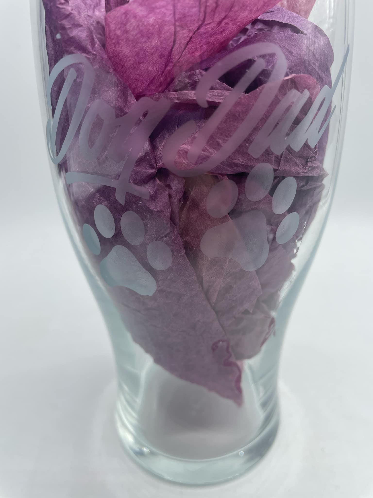 Etched Dog Dad Pint Glass / Father's Day Gift / Dad Gift / Anniversary Present / Christmas Gift / Gift for Dog Lover / Christmas Dog Gift