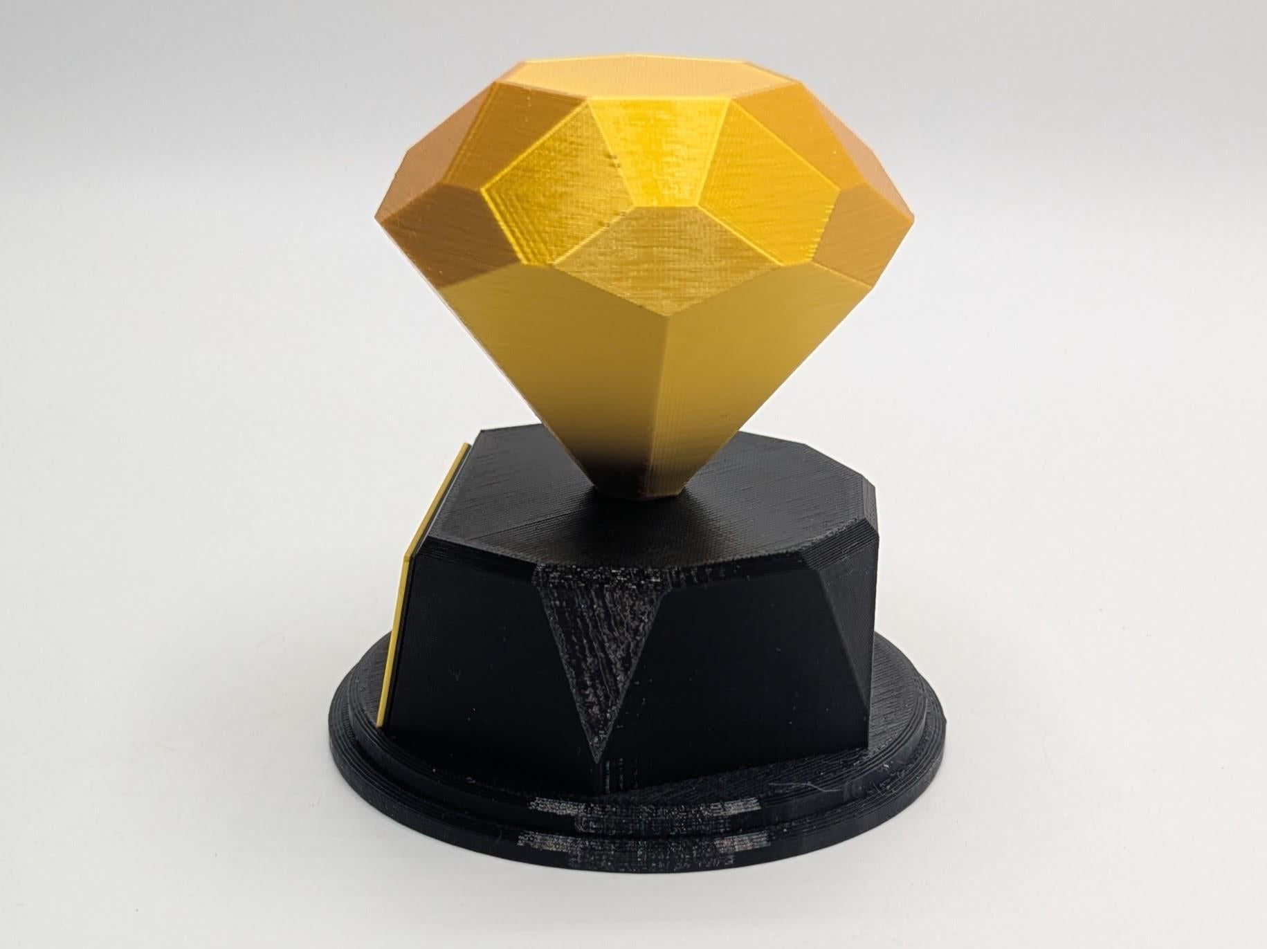 Personalised Diamond Trophy, Diamond Wedding Gift, Fun Trophy, Diamond Award, You're a Diamond Trophy, Gift for Diamond Lover, Diamond Gift