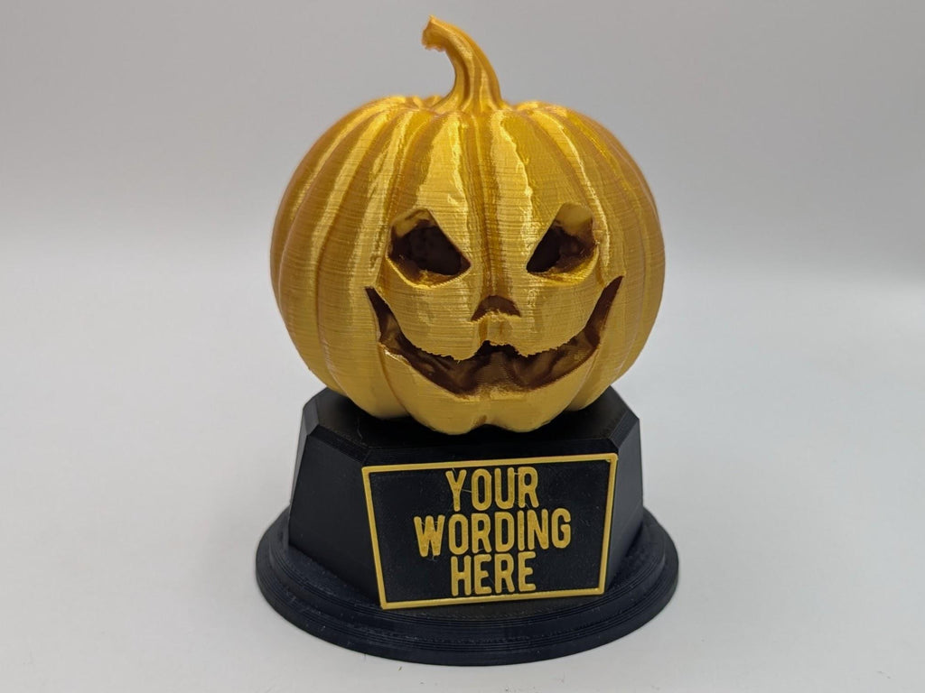 Personalised Carved Pumpkin Trophy, Halloween Award, Gift for friend, Joke Award, Personalised Pumpkin Trophy Award, Pumpkin Lover Gift
