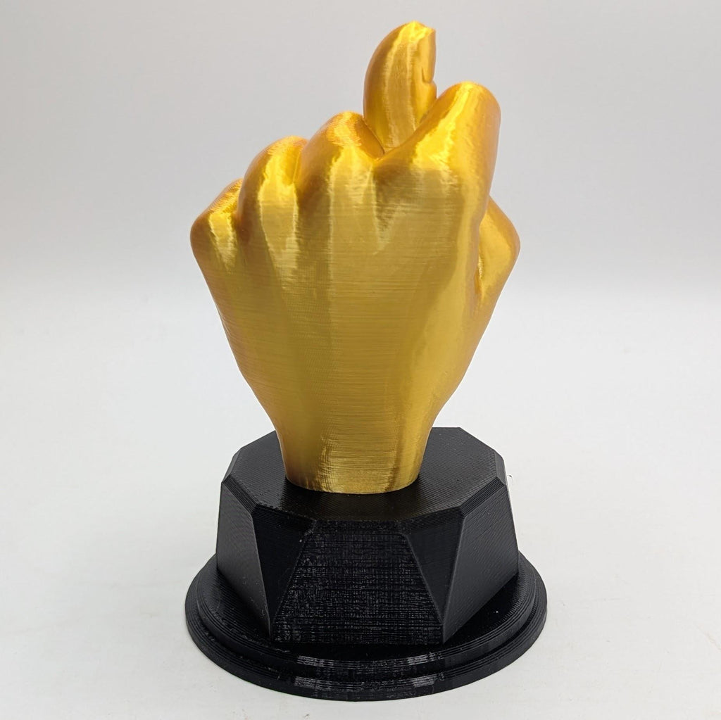 Personalised Got Your Nose Trophy, Hand Shape Gift, Got Your Nose Award, Nose Joke Gift, Custom Trophy Award, Novelty Nose Award, Gold Hand