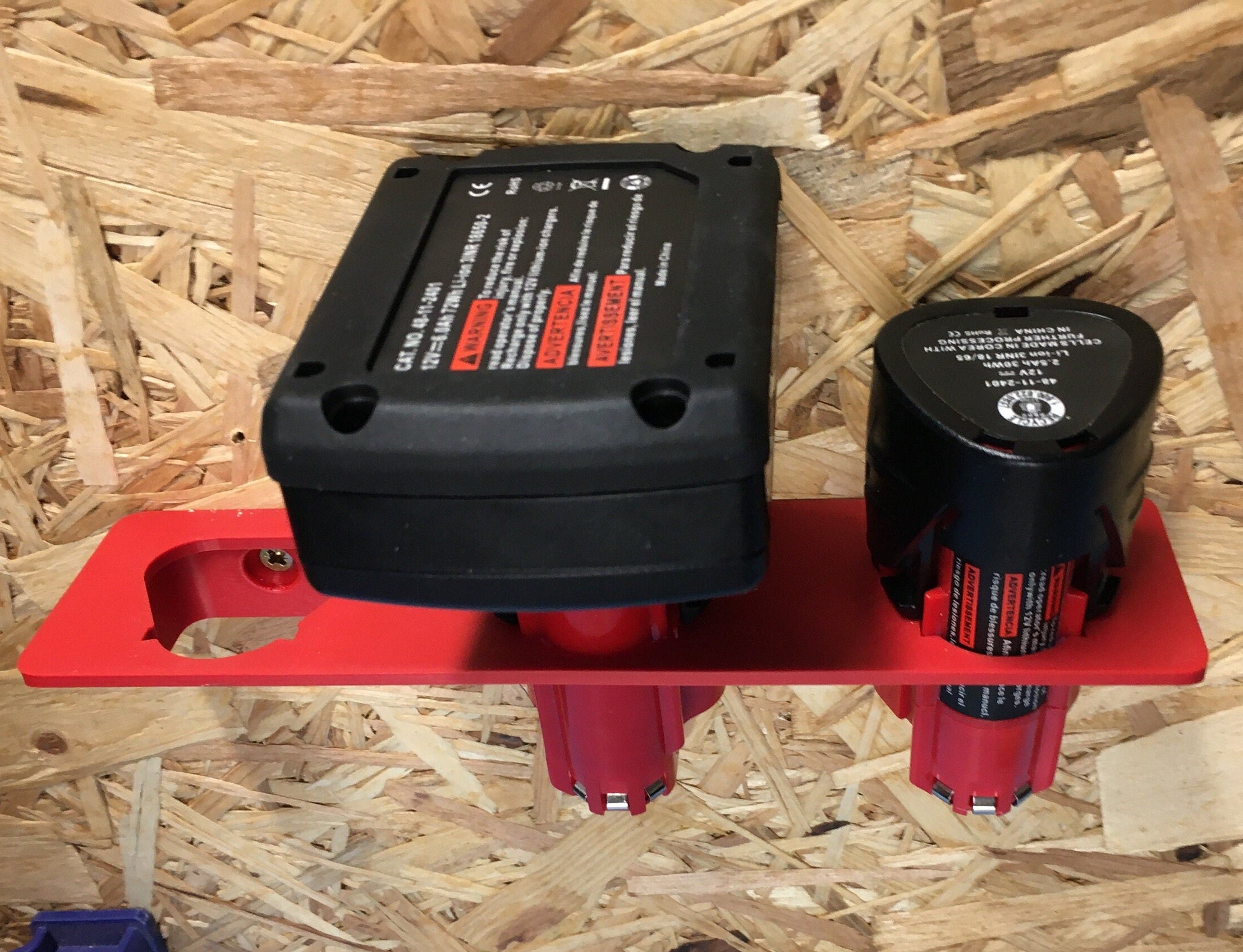 2, 3 or 4 Way Milwaukee M12 12V Battery Mount - Fits 3AH 4AH & 6AH Batteries / Milwaukee Battery Mount M12 / Milwaukee Mount for Batteries