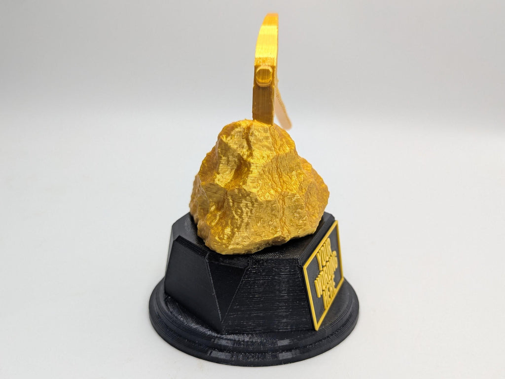 Gold Digger Trophy, Gold Nugget Award, Custom Trophy Gift, Pick Axe Trophy, Digger Award, Golden Nugget Trophy,  Mining Trophy Award, Gold