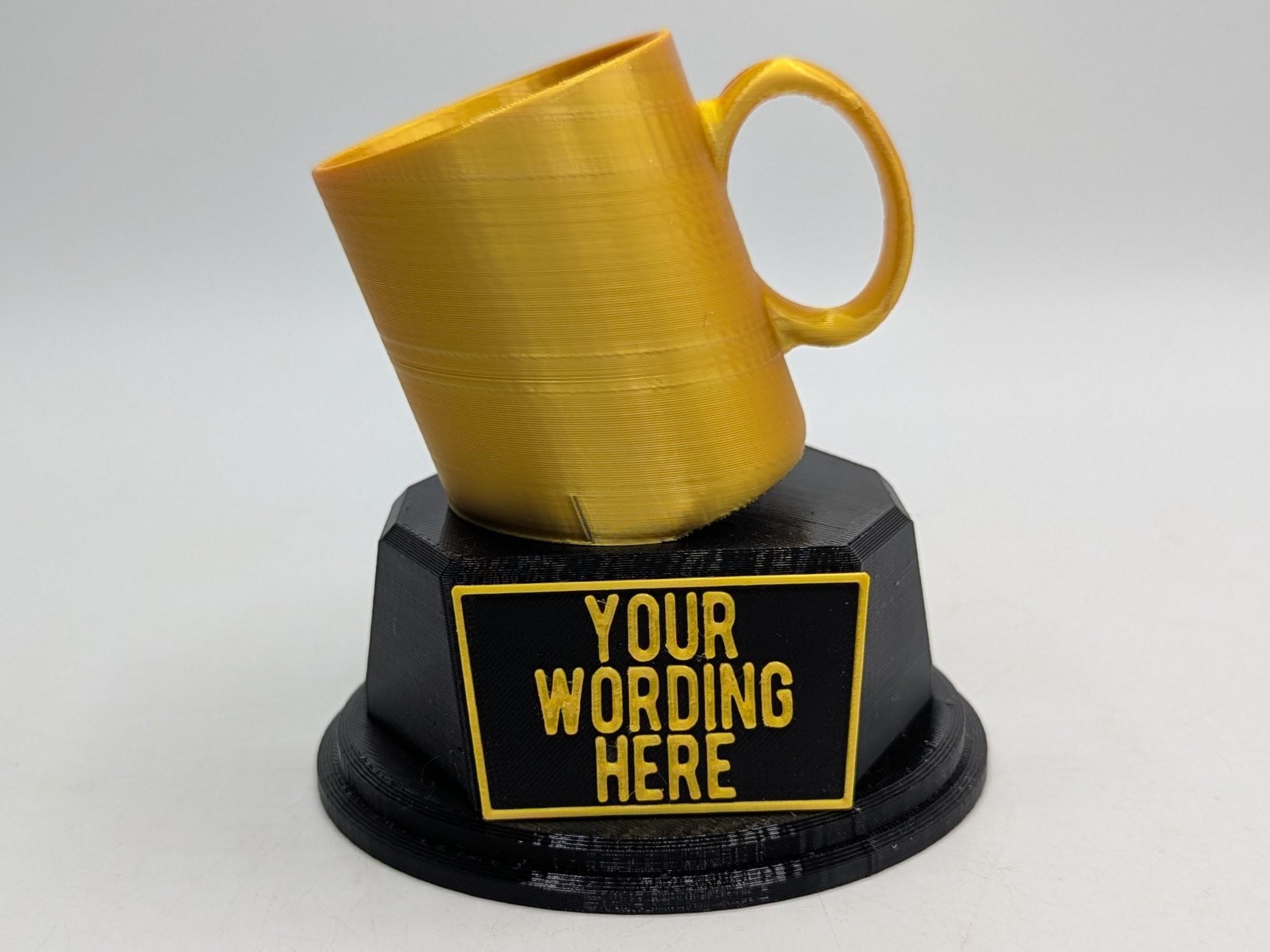 Personalised Mug Trophy, Tea Award Trophy, Coffee Award Trophy, Biggest Tea Drinker Trophy, Biggest Coffee Drinker Trophy, You Mug Trophy