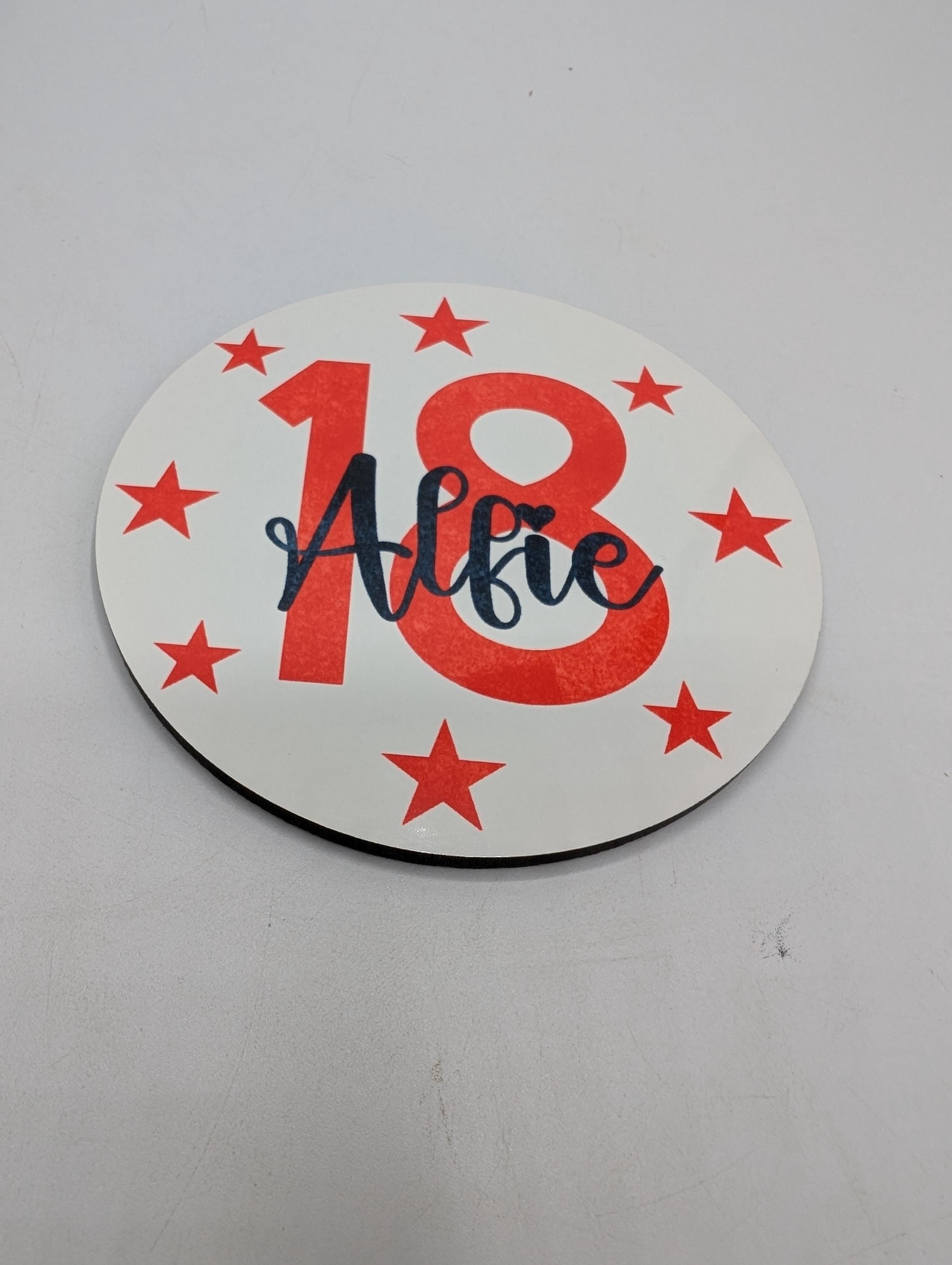 Personalised Coaster, Milestone Birthday Gift, 18th, 16th Birthday, 21st, 30th, 40th, 50th, 60th, 70th Birthday, Special Birthday Her/Him