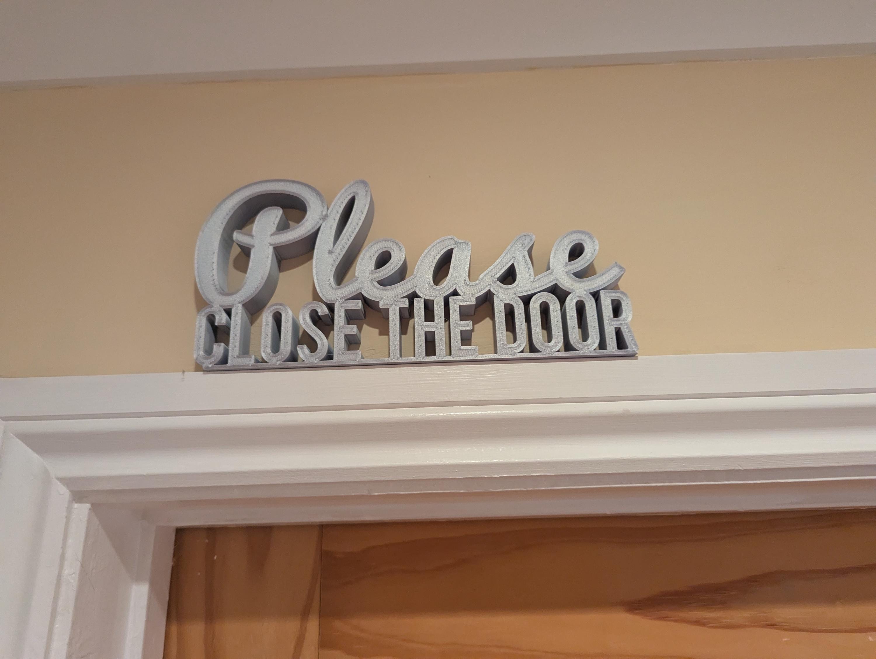 Please Close The Door Sign, Bye Door Sign, Door Topper, Custom Door Sign, Close The Door Sign, Above Door Sign, Quirky Door Sign, Goodbye