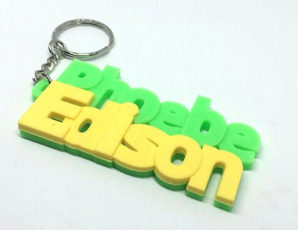 Personalised Name Keyring / Under 5 Pound / School Bag Tag / First Surname Keychain / School Leaver Gift / Personalized Keyring / Party Gift