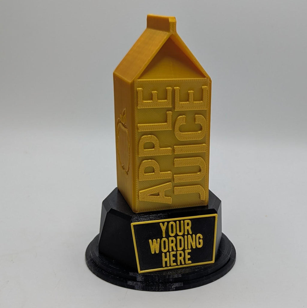 Personalised Apple Juice Trophy, Custom Trophy Gift, Apple Juice Lover Trophy, Apple Juice Award, Apple Juice Carton Gift, Apple Juice