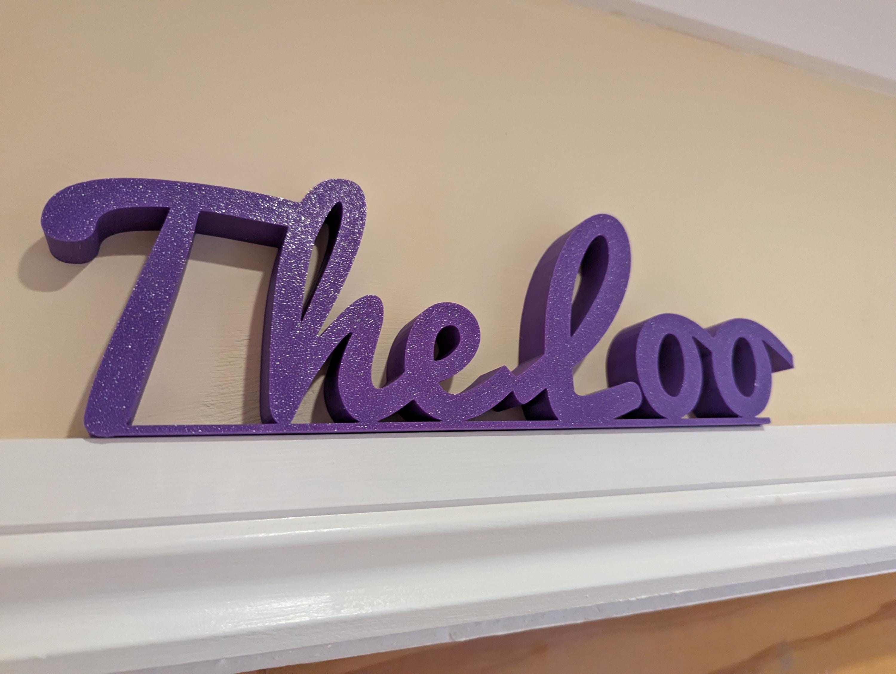 The Loo Door Sign, Toilet Door Sign, Bathroom Door Sign, Custom Door Sign, Door Topper, Toilet Door Sign, Toilet Sign, Bathroom Door Sign
