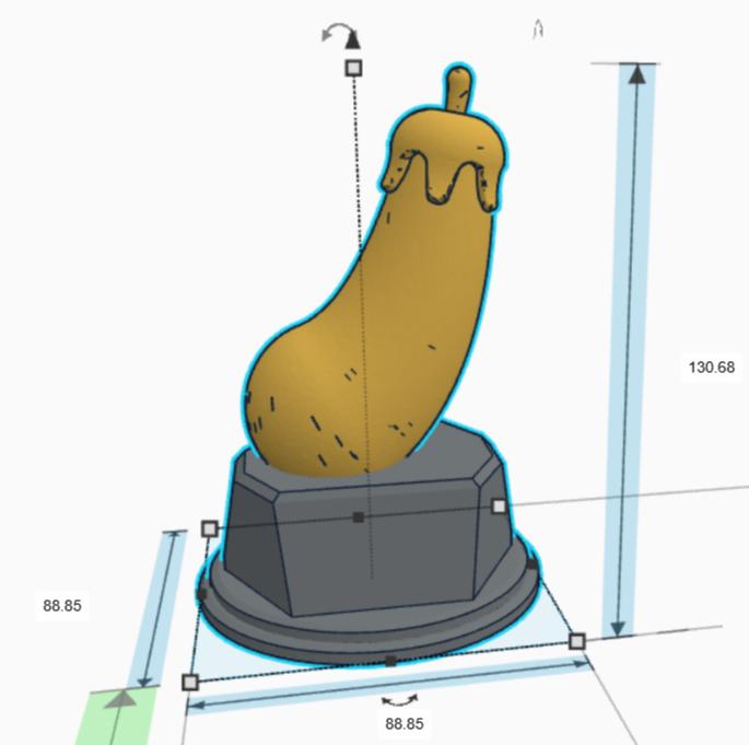 Personalised Aubergine Trophy, Aubergine Shape Gift, Aubergine Award, Egg Plant Trophy, Joke Penis Award, Egg Plant Award, Custom Trophy