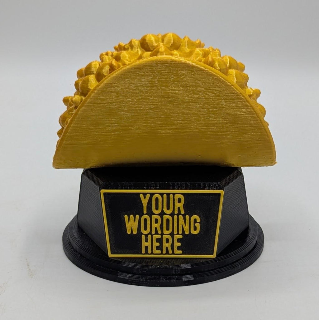 Personalised Taco Trophy, Taco Award Gift, Custom Trophy Gift, Funny Tortilla Award Gift, Office Trophy, Taco Lover Gift, Tortilla Lover