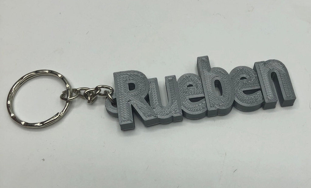 Boys Personalised Chunky Keyrings / School Bag Tag / School Leaver Gift / Party Bag Fillers / Stocking Filler / Gift for Children / Keyring