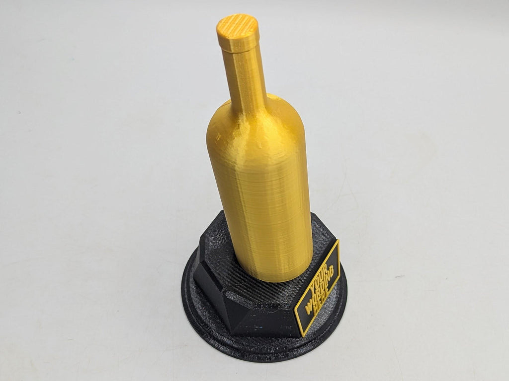 Personalised Wine Bottle Trophy, Best Wine Trophy, Wine Lover Trophy, Novelty Office Trophy, Biggest Drinker Award, Custom Trophy Wine Award