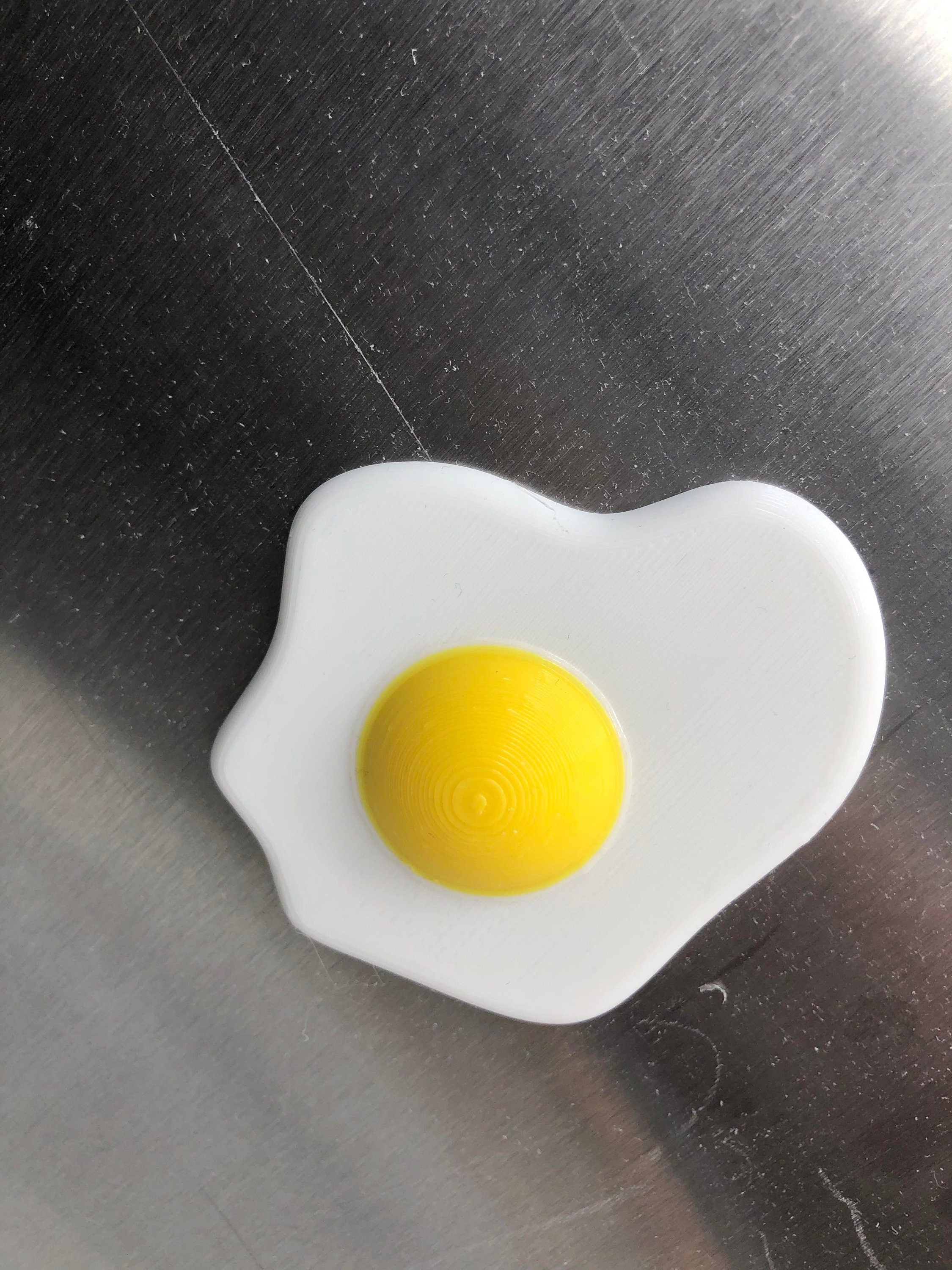 Fried Egg Shaped Magnet / Funny Novelty Magnet in the shape of Fried Egg / Egg Lovers Magnet / Magnet in the Shape of a Fried Egg / Magnet