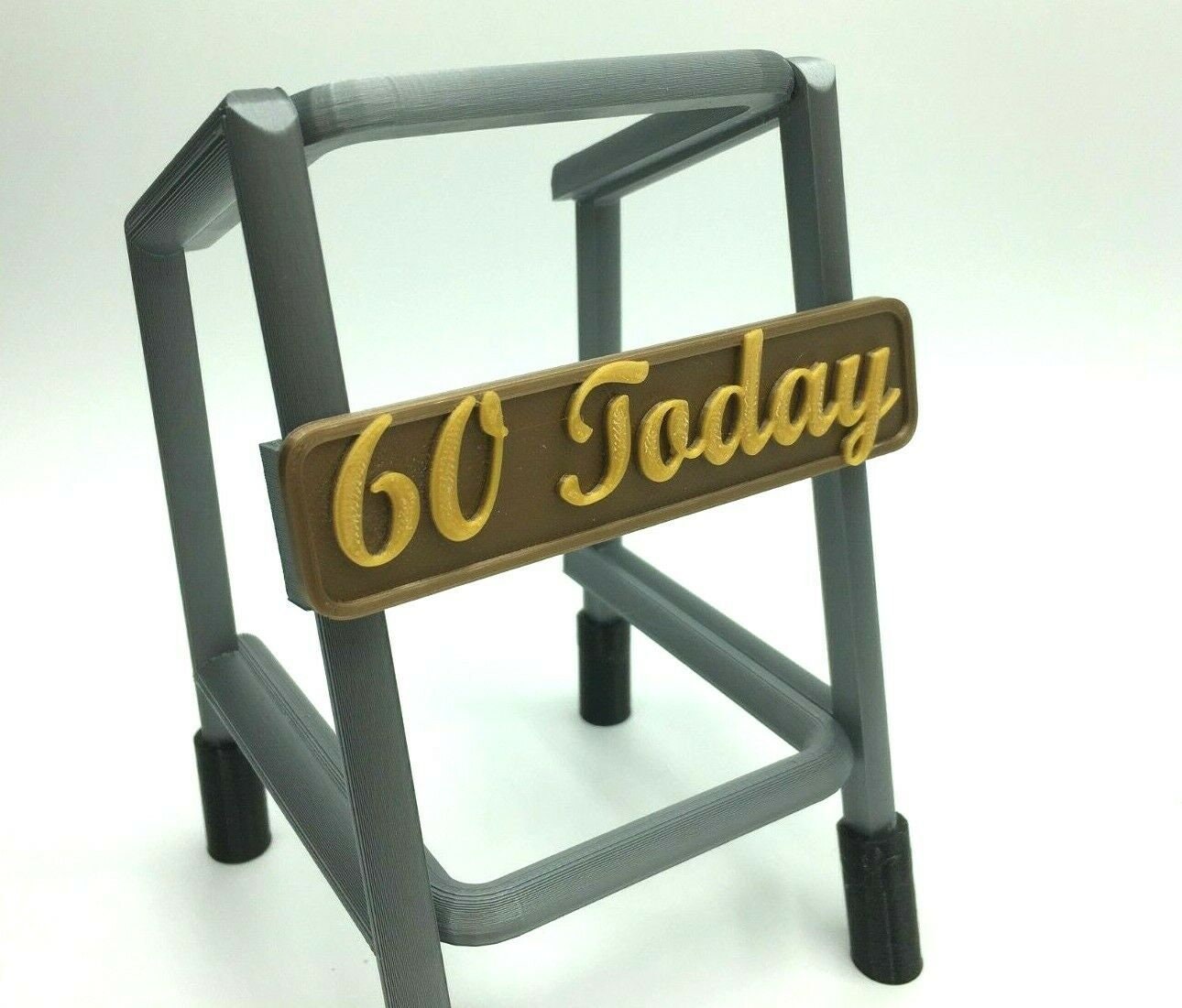 Old Person OAP Walking / Zimmer Frame Cake Topper Joke Prop / 60th Birthday / 65th Birthday / 70th Birthday / 50th Birthday / 40th Birthday