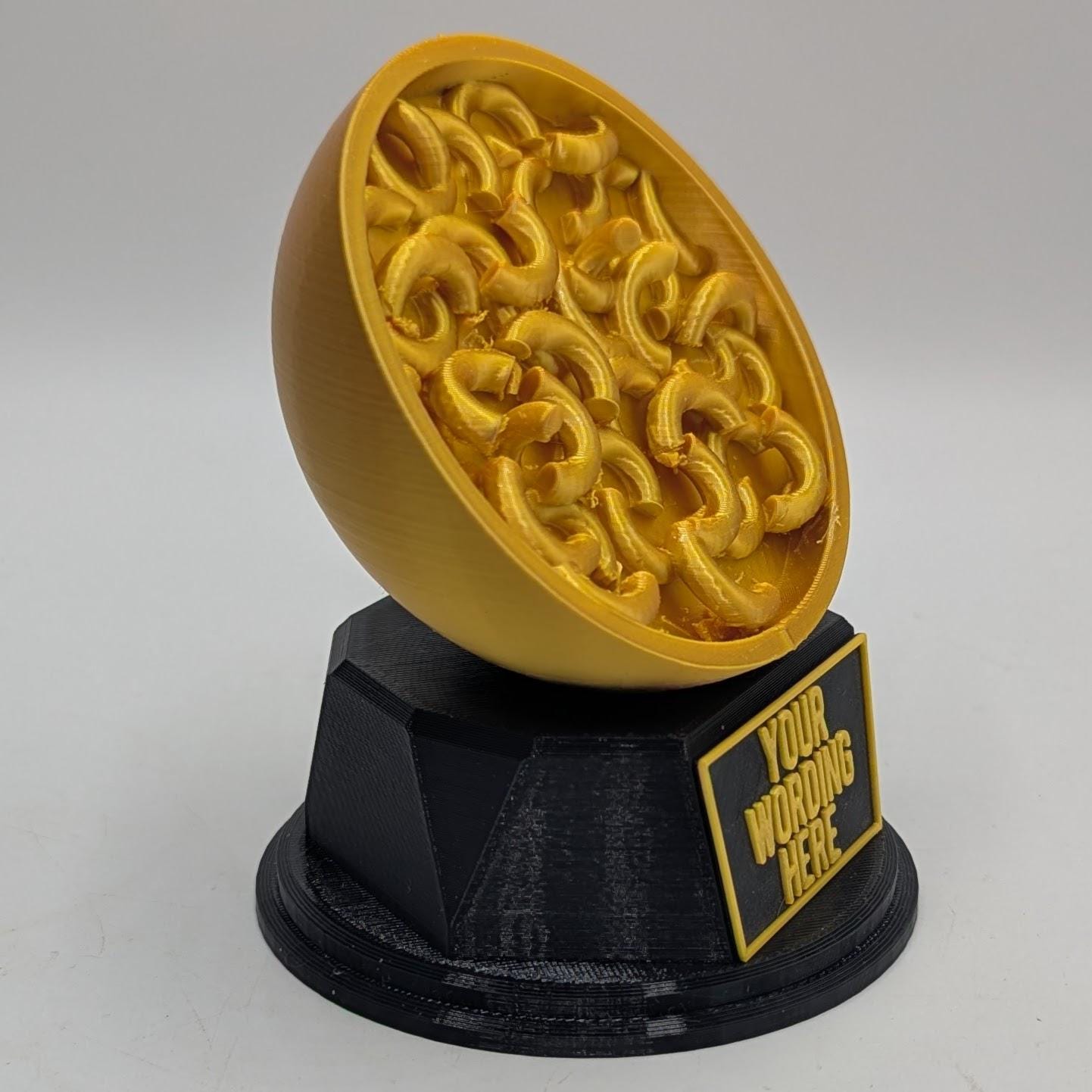 Personalised Mac & Cheese Trophy, Mac and Cheese Shape Gift, Mac and Cheese Award Gift, Pasta Lover Gift, Custom Award,  Mac Cheese Eater