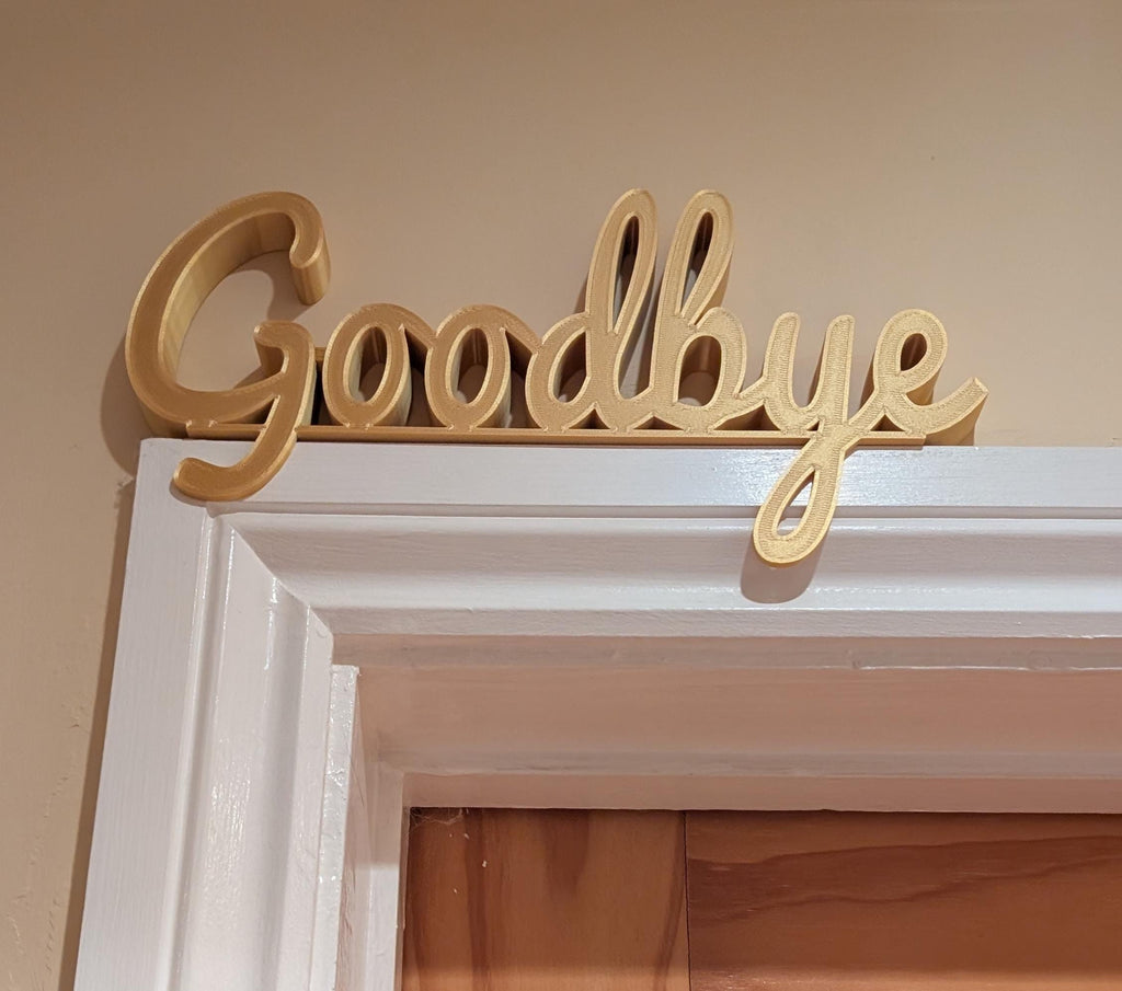 Goodbye Door Sign, Exit Door Sign, Door Topper, Custom Door Sign, Goodbye Wall Sign, Above Door Sign, Quirky Door Sign, Leave Sign, Shelf