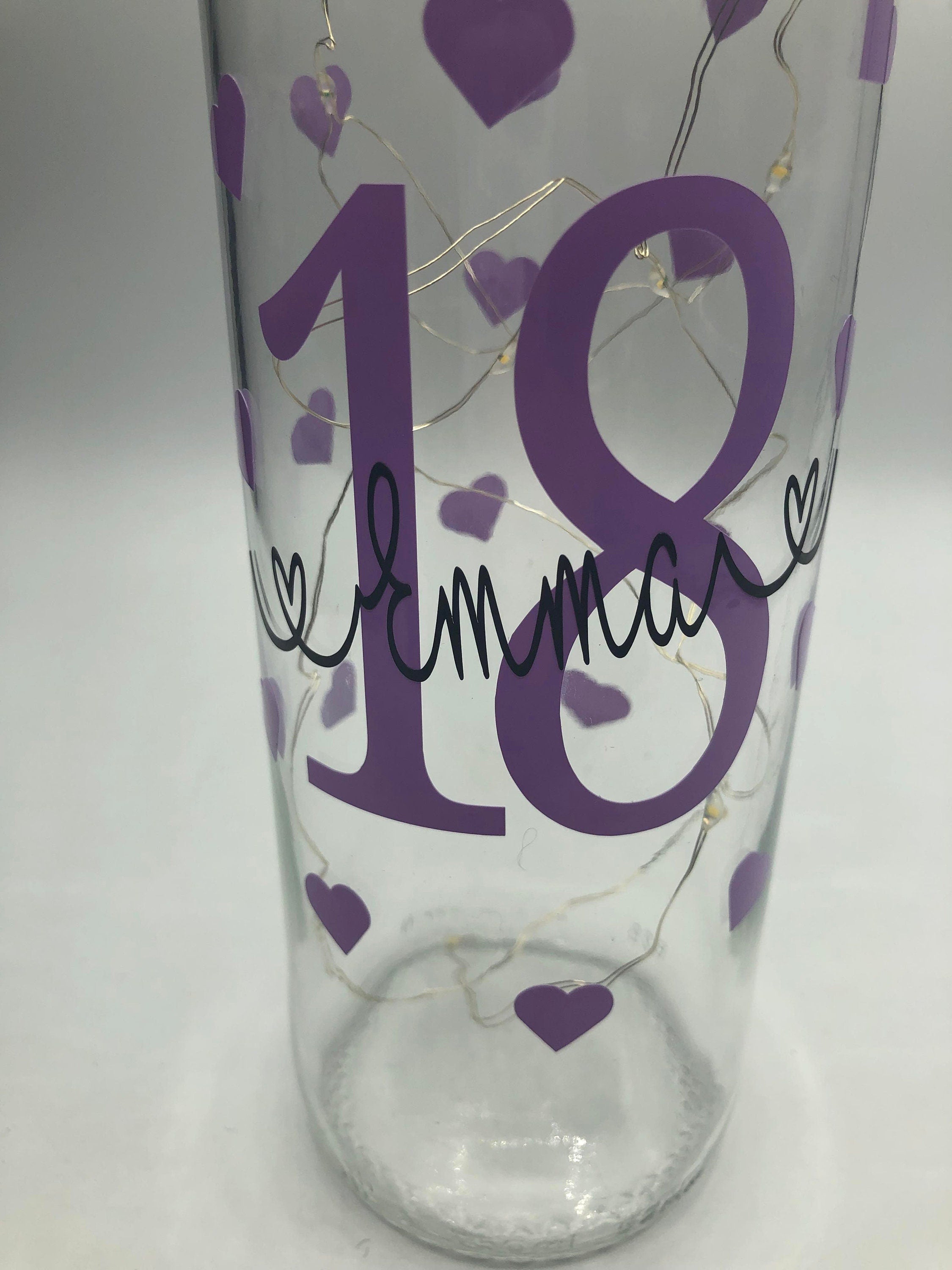 Personalised Star Light Up Bottle, Light Up Bottle, Milestone Birthday, Gift for her, Special Birthday Gift, 18th Gift, 21st Gift, 30th Gift